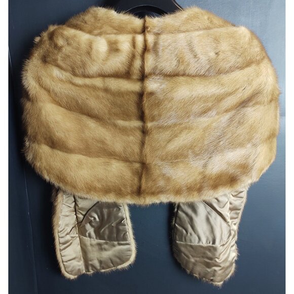 Eatons of Canada Fur Salon Real Mink Bolero Jacket Vintage Fur Cropped Pullover - Picture 3 of 8